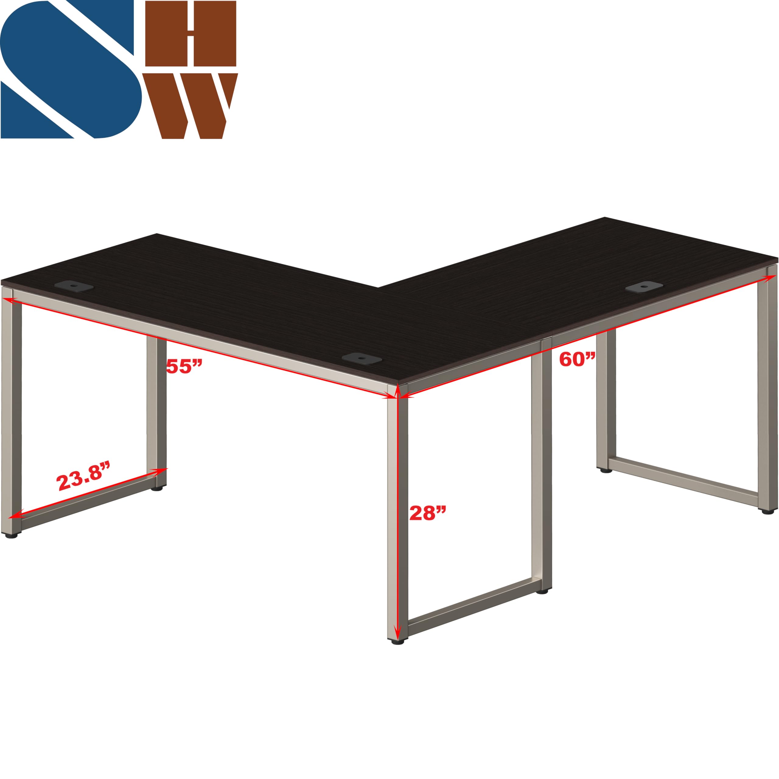 Amazon.com: SHW 55 x 60 Inches Commercial-Grade L-Shape Corner